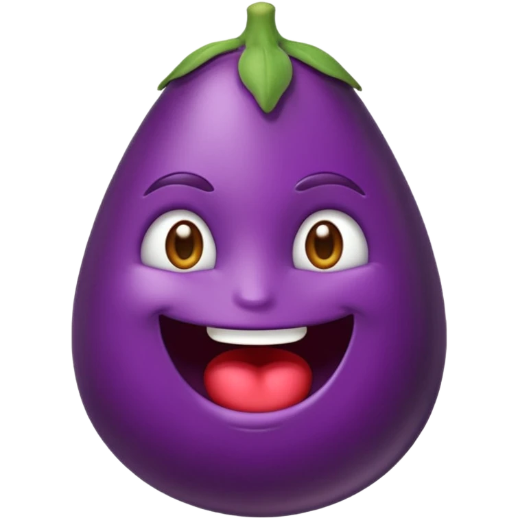 fais un emoji qui se mord les levre avec une aubergine dans les main emoji