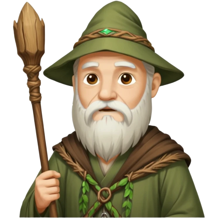 old druid with long beard emoji