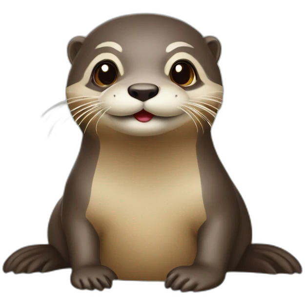 Loutre sur tortu emoji
