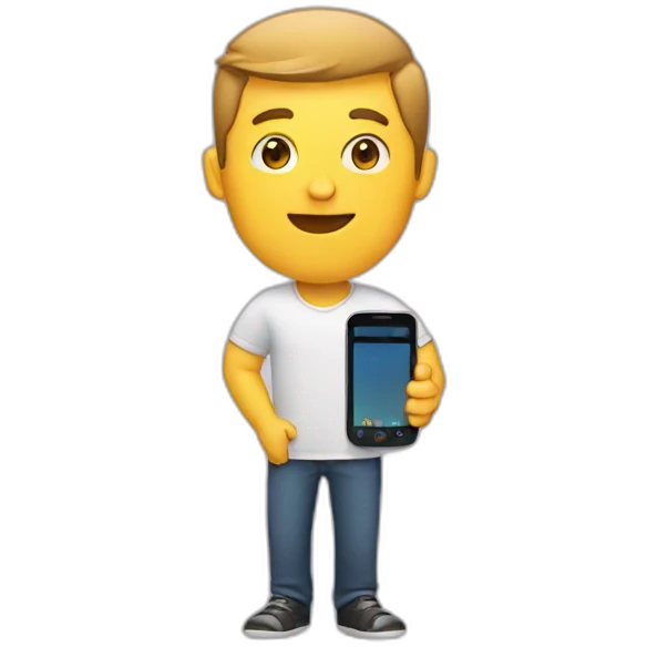 GUY HOLDING A PHONE emoji
