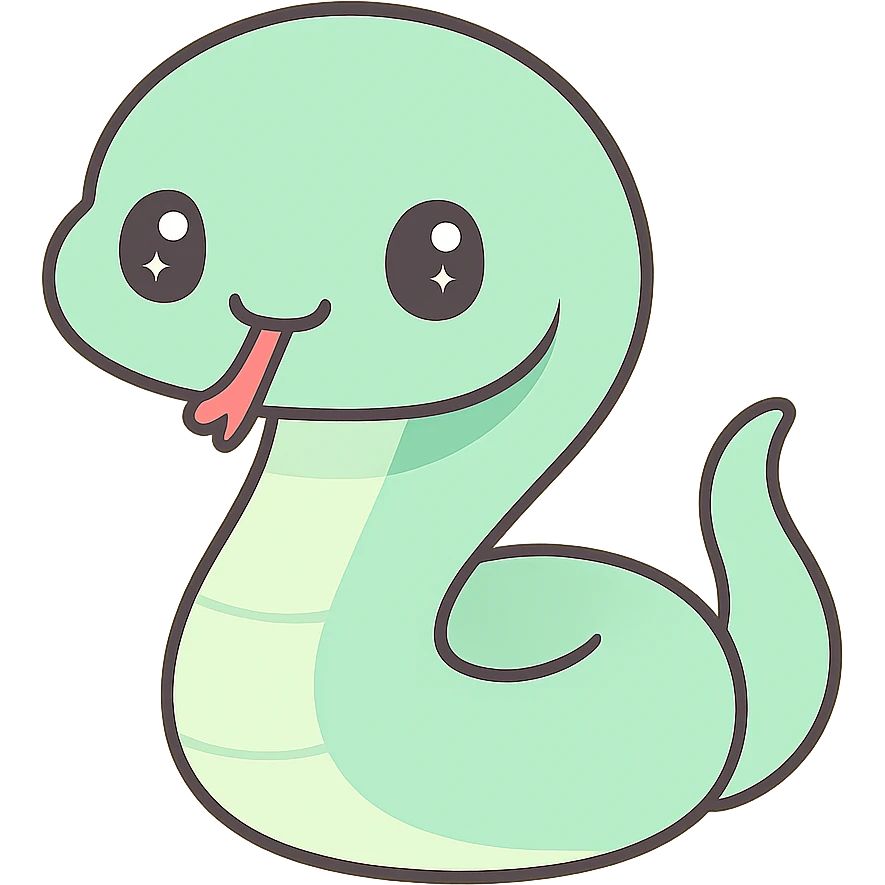 Green cobra emoji