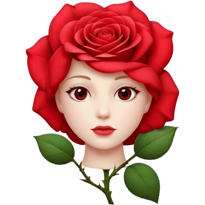 rose with face emoji