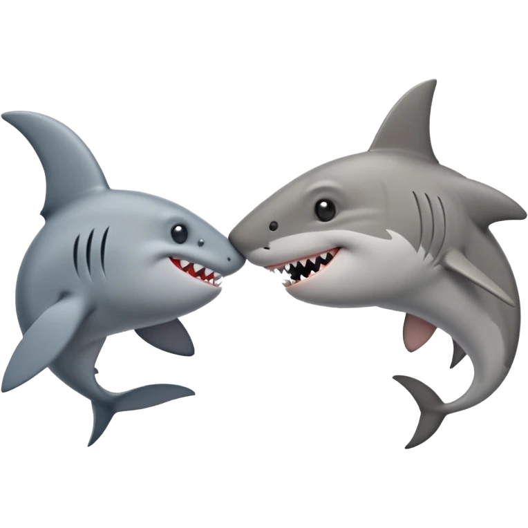 Mano de rata y aleta de tiburón estrechándo la mano emoji