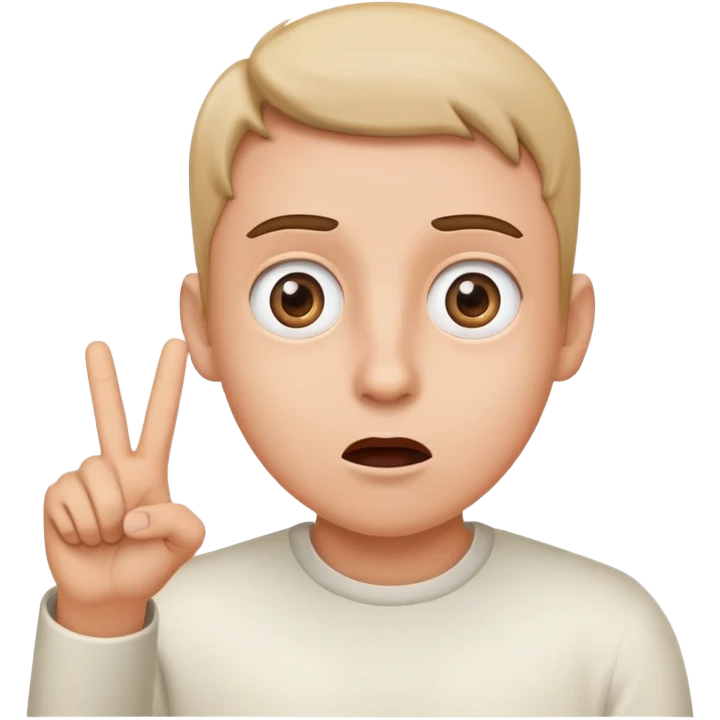 Pointing right and left with surprised eyes emoji