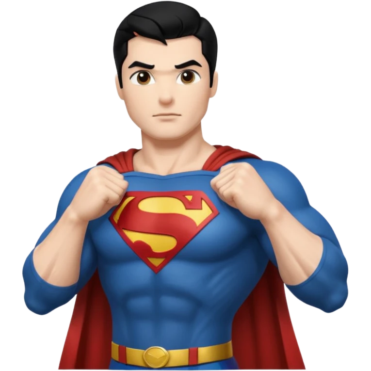 black haired superman emoji