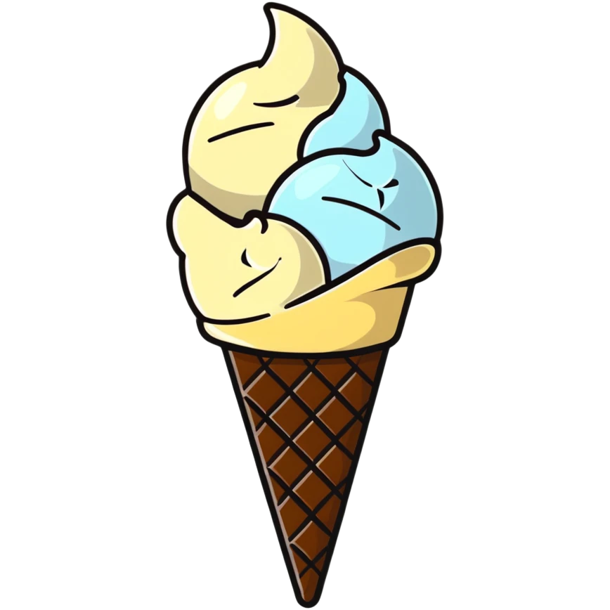 helado granizado, vanilla ice cream with small crunchy ice pieces or chocolate chips emoji