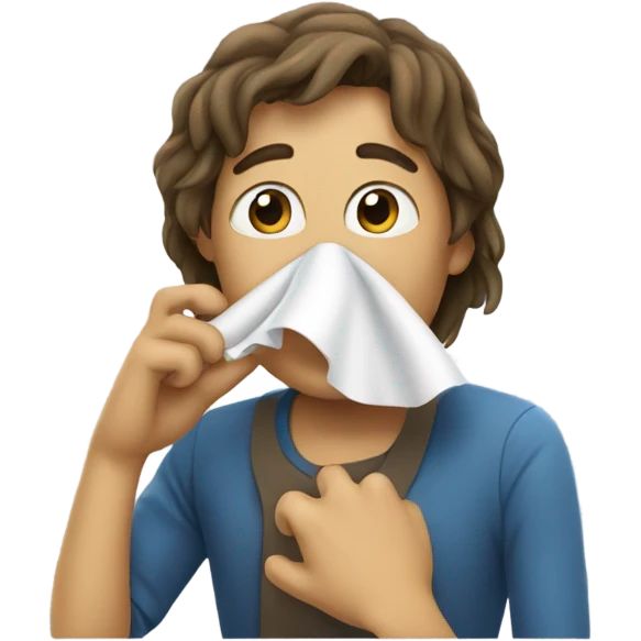 Wiping nose with finger emoji