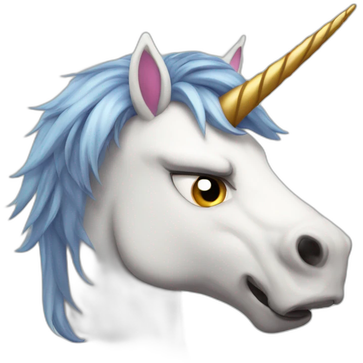 Unicorn angry emoji