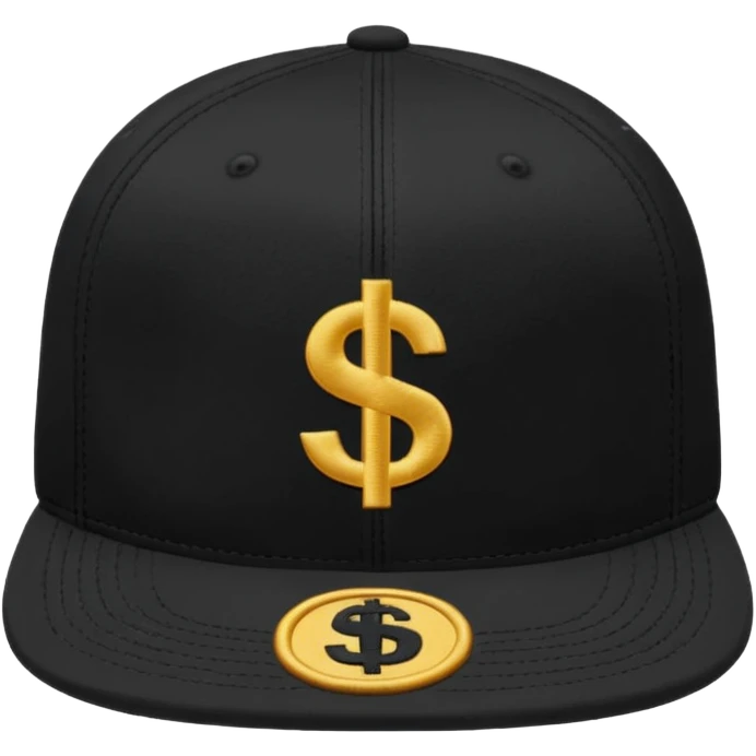 boné com simbolo de $ hype emoji