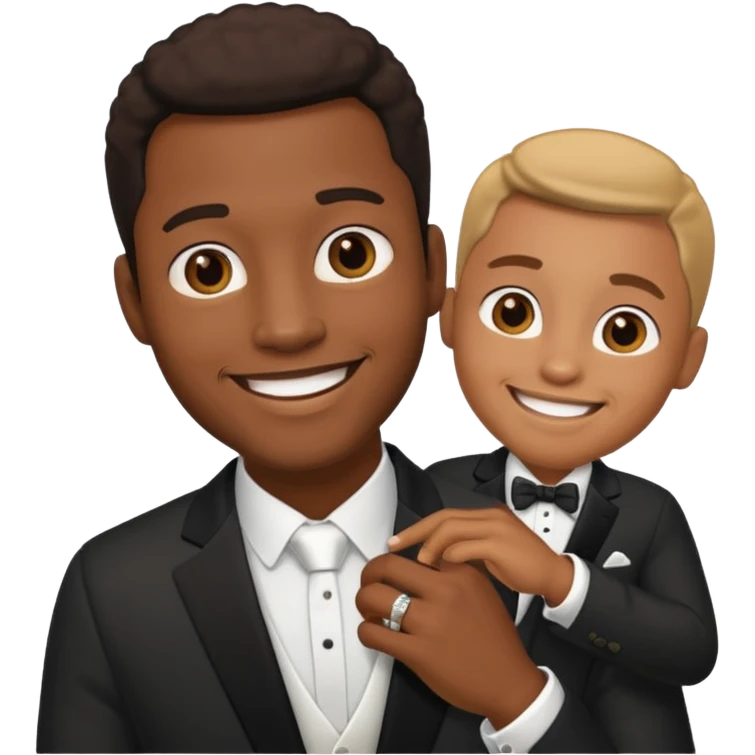 hombre afroamericano casada  emoji