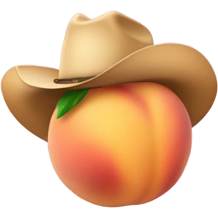 Peach wearing cowboy hat emoji