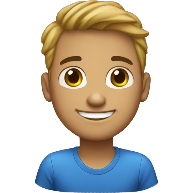 Jovem sorrindo  emoji