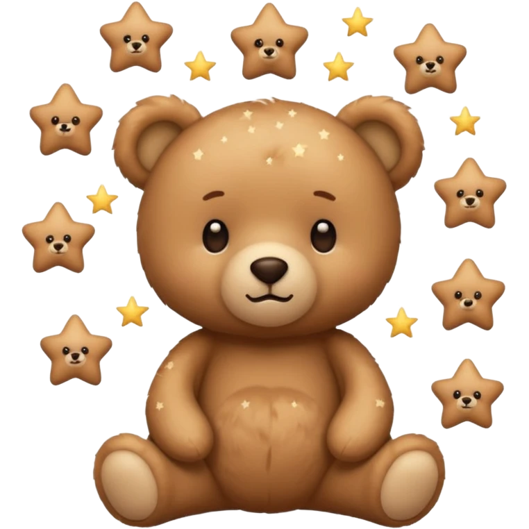 A little teddy bear which seems a bit confused with stars over his head like he just fell  emoji