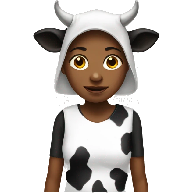 a girl wearing a cow costume  emoji