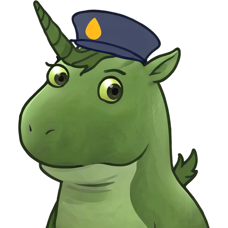 Unicorn with hat emoji