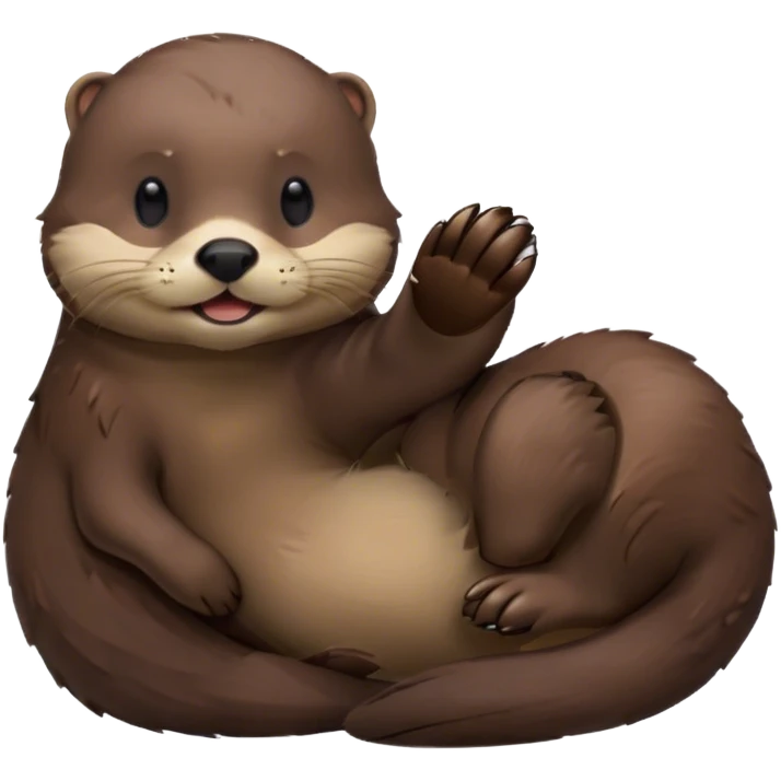 Laid back otter emoji