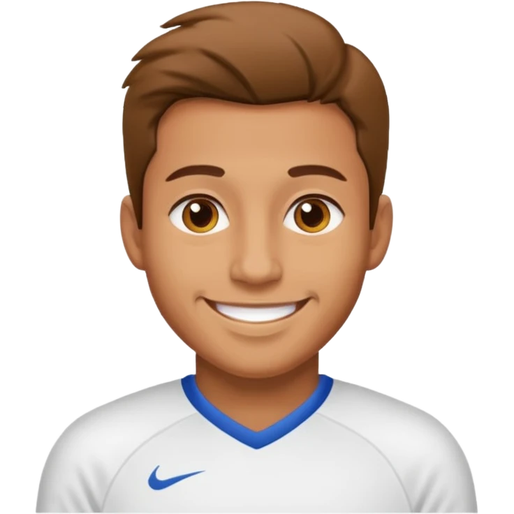 man with white jersey emoji