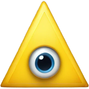 a fancy yellow triangle with a single eyeball emoji