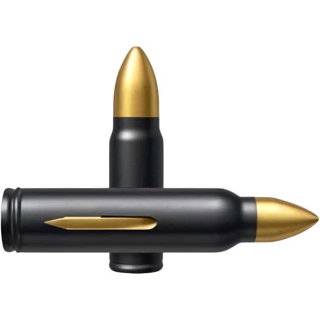 black long bullet 7.62 emoji