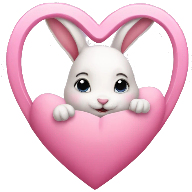 pink heart with bunny emoji