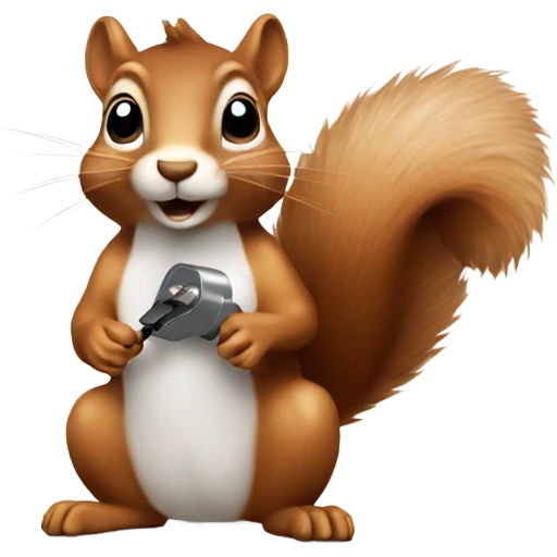Squirrel with plug emoji