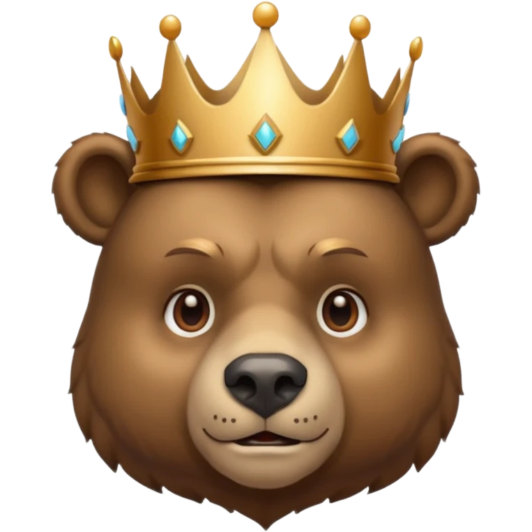 Bear with bronze crown — strong and gentle emoji