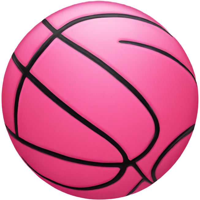 Pink basketball emoji