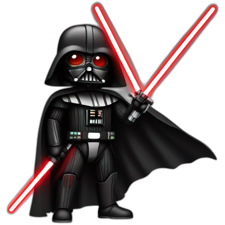 Dark Vador with a red laser saber emoji