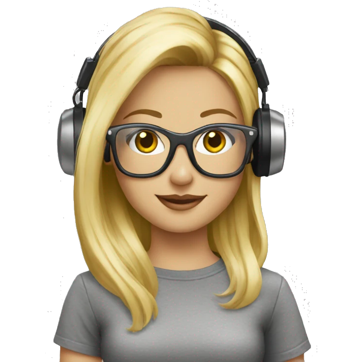 dj blond a lunette emoji