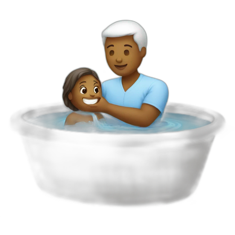 Wonen getting baptised emoji