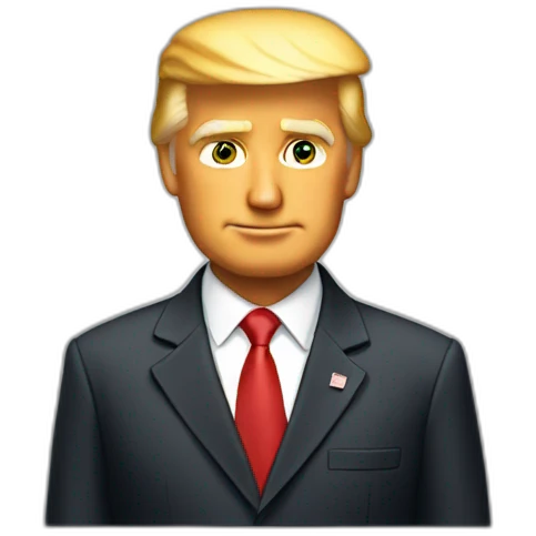 Donald trump wearing a suit emoji