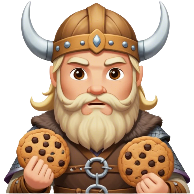 Viking with cookies emoji