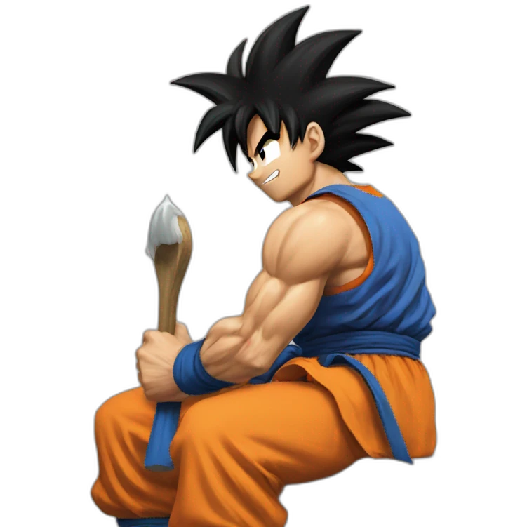 does goku clean nuts? emoji