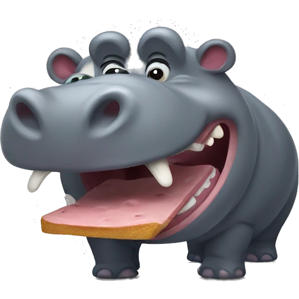 extremely hungry hungry hippo  emoji