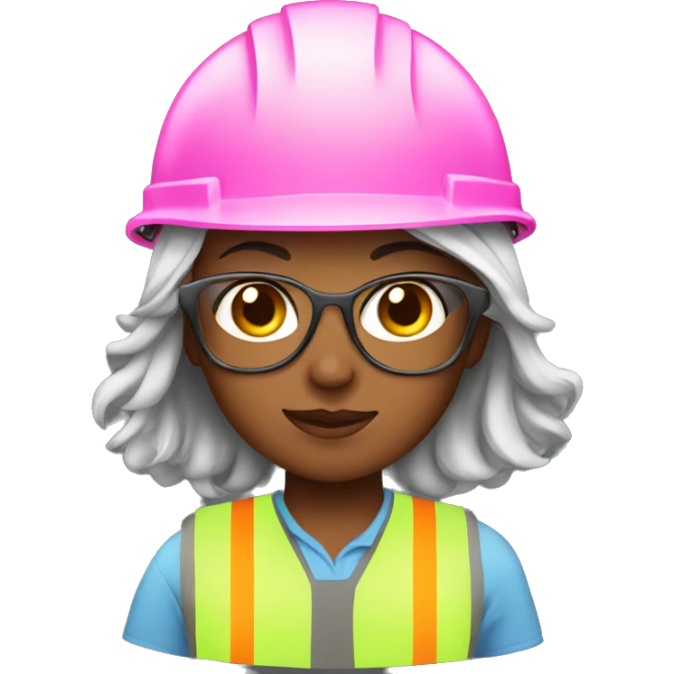 Trans girl with construction helmet emoji