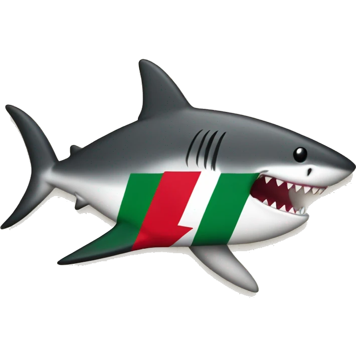 Palestine flag with shark emoji