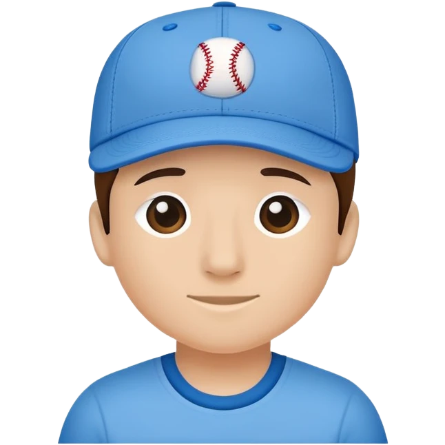 baseball cap with a simple logo on the front panel emoji