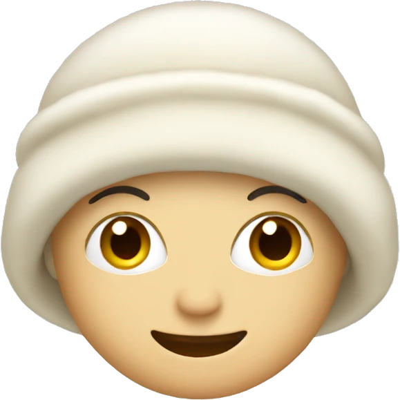 cream winter hat emoji