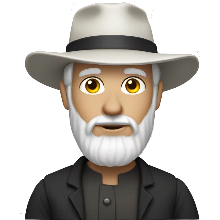white skin amish man emoji
