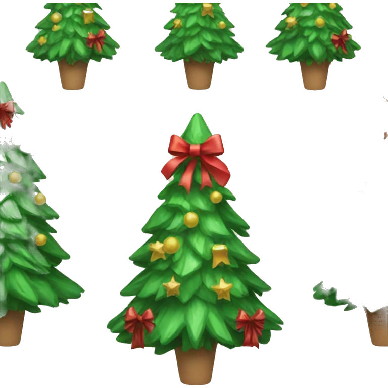Christmas tree with bows  emoji