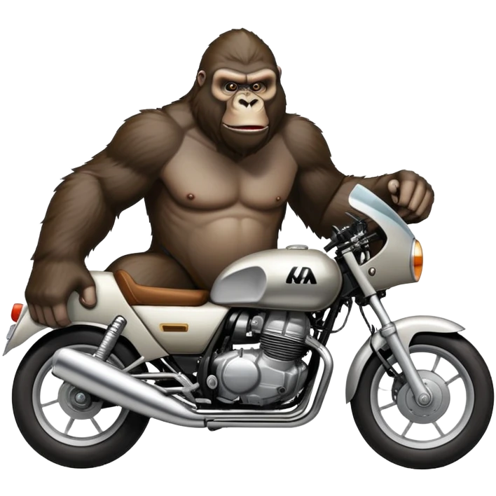 king kong gorilla tracking a honda emoji