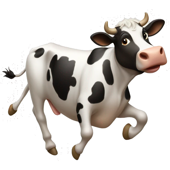 A dancing cow emoji