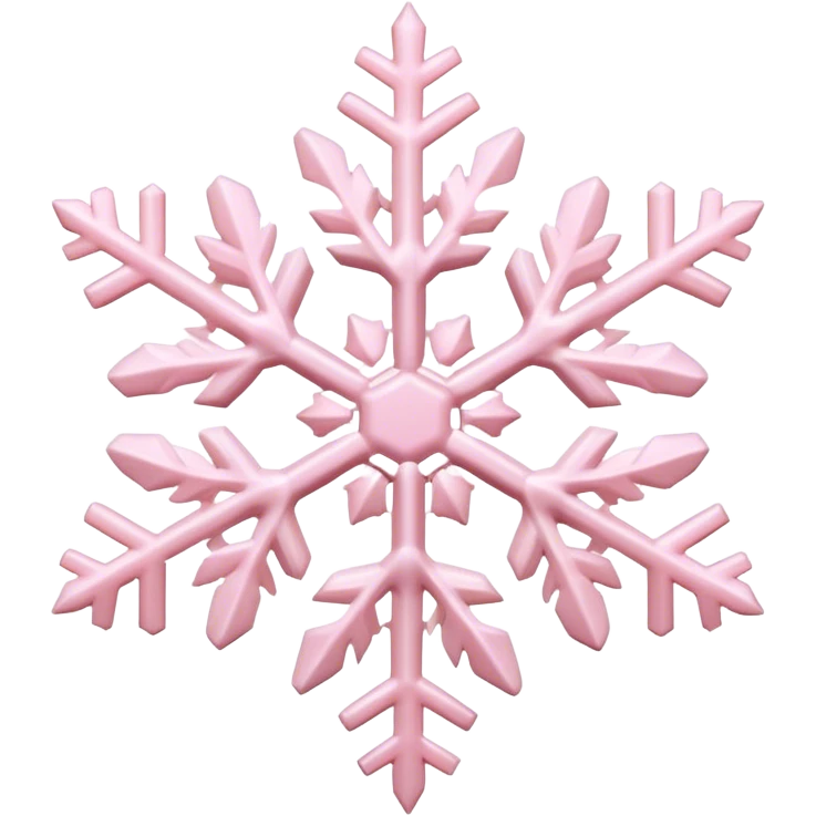 pastel pink snowflake  emoji