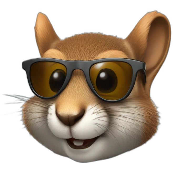 cool squirrel in sunglasses emoji