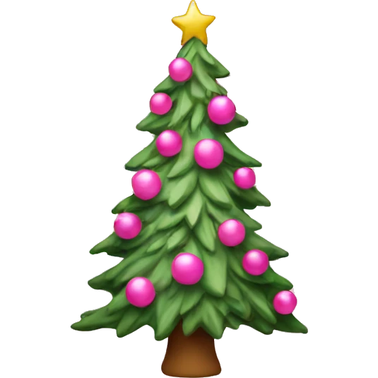 pink christmas tree emoji
