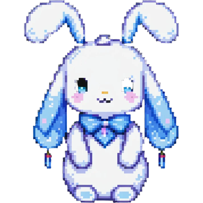 Cinnamoroll character in pixel art style emoji