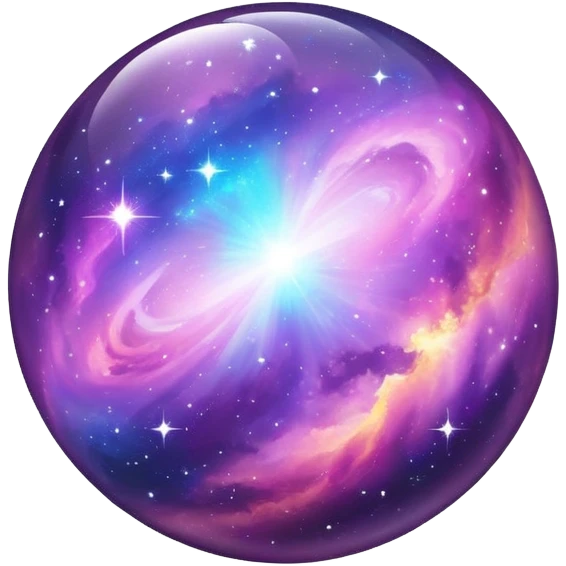 Sparkly Nebula galaxy orb emoji