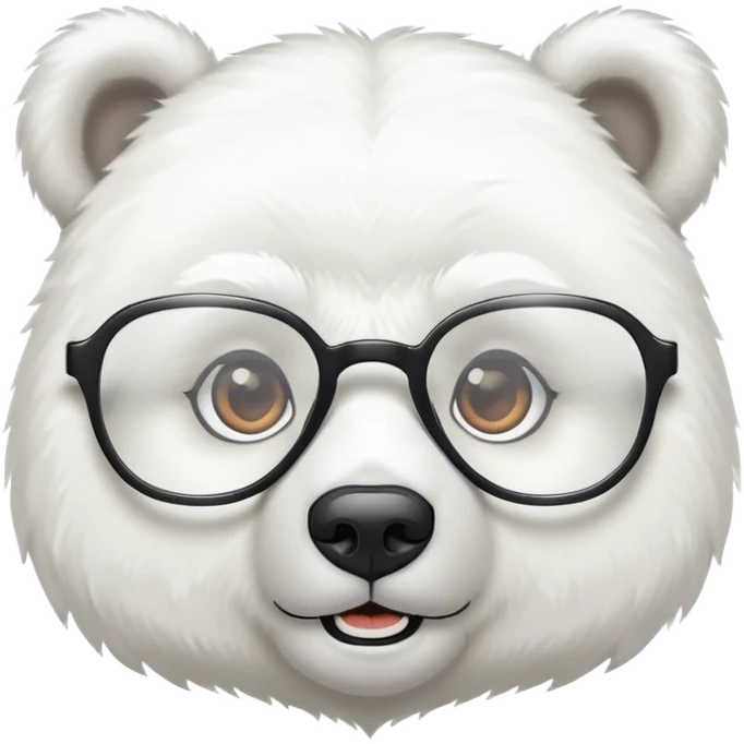 white bear with glasses female emoji