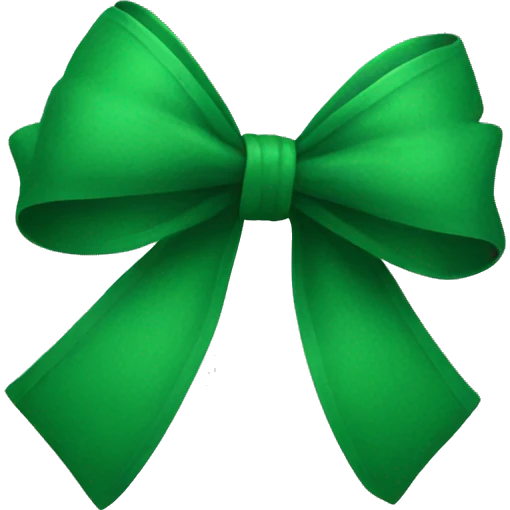 Green bow emoji