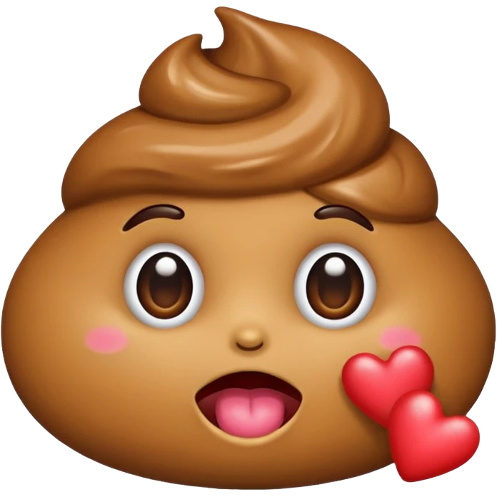 Poop in kisses emoji
